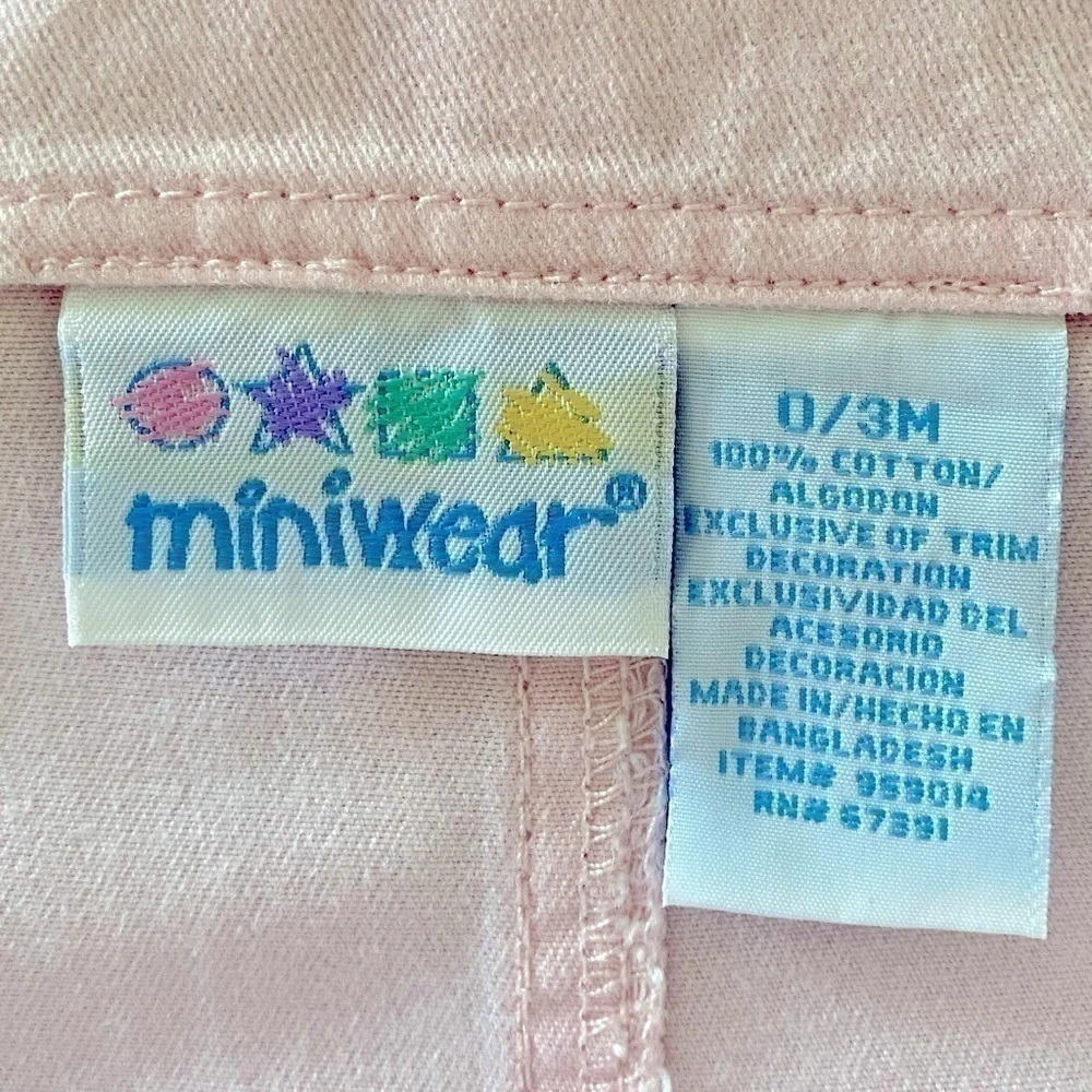 miniwear Baby Girls 2-Piece Pink Overalls Set​​​​​​​​​​​​​​​​​​​​​​​​​​​​​